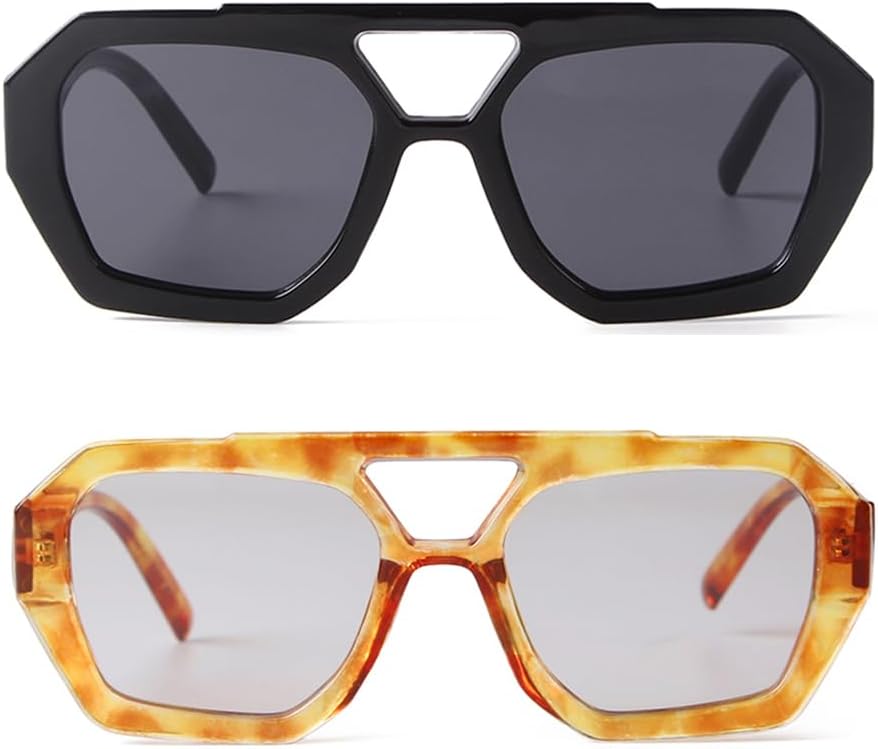 Модные дизайнерские квадратные солнцезащитные очки-авиаторы 2025 года для женщин, винтажные, в стиле 70-х, с толстой двойной перемычкой Laurinny, Black+yellow Tortoise
Модные дизайнерские квадратные солнцезащитные очки-авиаторы 2025 года для женщин, винтажные, в стиле 70-х, с толстой двойной перемычкой Laurinny, Black+yellow Tortoise