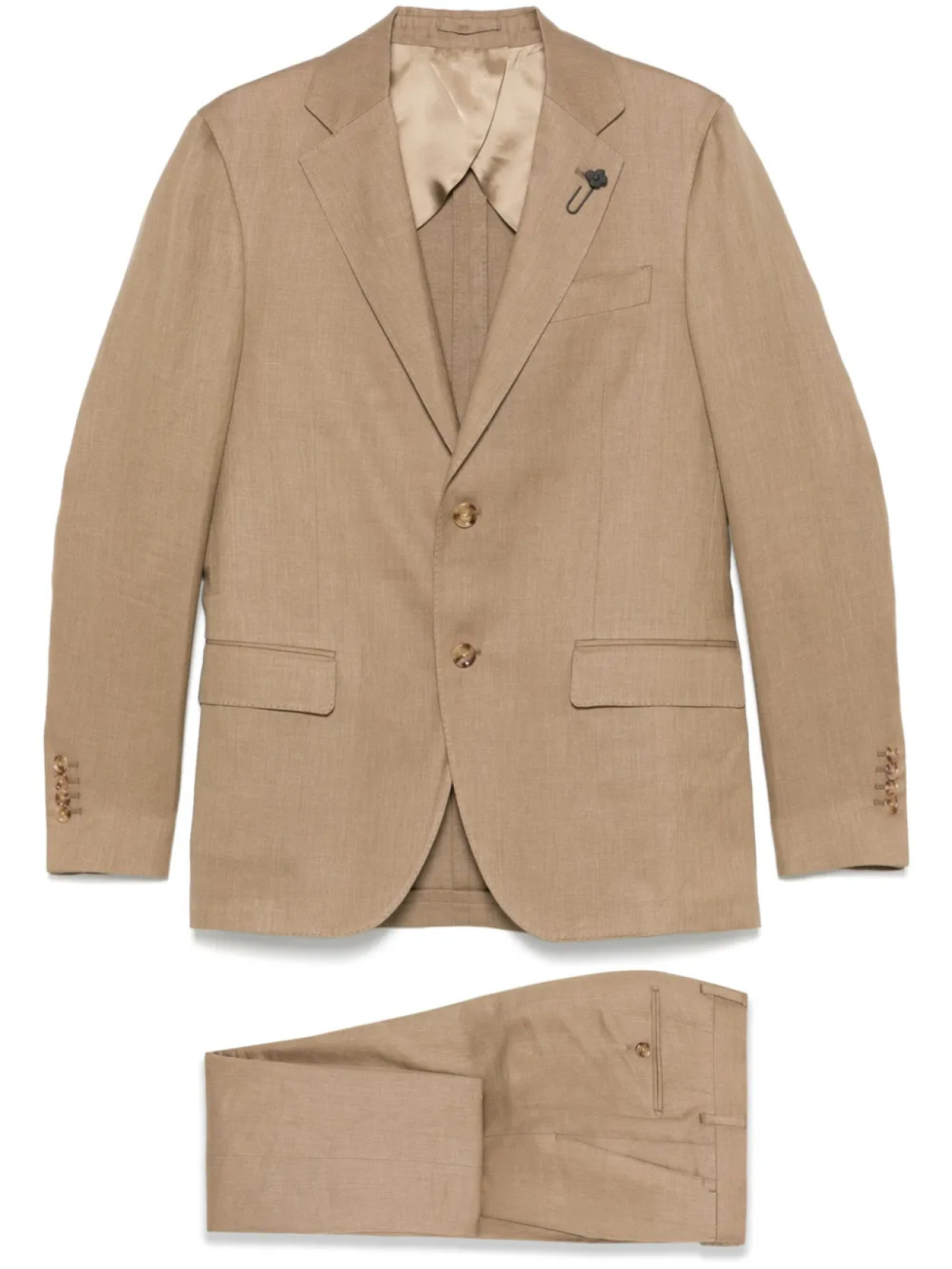 Lardini костюм с брошью, коричневый
Lardini костюм с брошью, коричневый