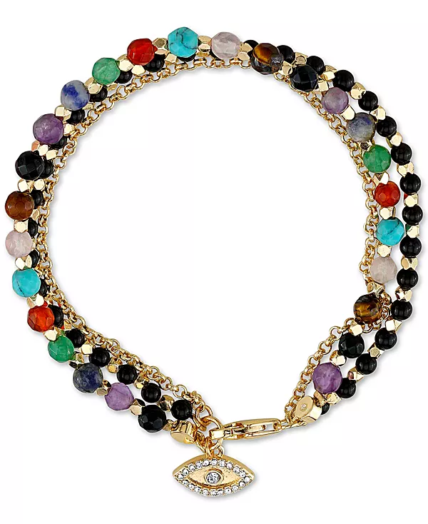 Тройной многорядный амулет от сглаза из бусинок, покрытый серебром золотистого оттенка Unwritten, gold
Тройной многорядный амулет от сглаза из бусинок, покрытый серебром золотистого оттенка Unwritten, gold