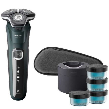 Бритва для сухой и влажной уборки Philips S5000 с быстрой зарядкой, станцией для очистки и дорожным футляром
Бритва для сухой и влажной уборки Philips S5000 с быстрой зарядкой, станцией для очистки и дорожным футляром