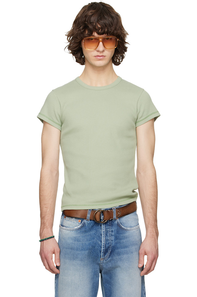 Sanderlak Зеленая узкая футболка в рубчик
Sanderlak Зеленая узкая футболка в рубчик