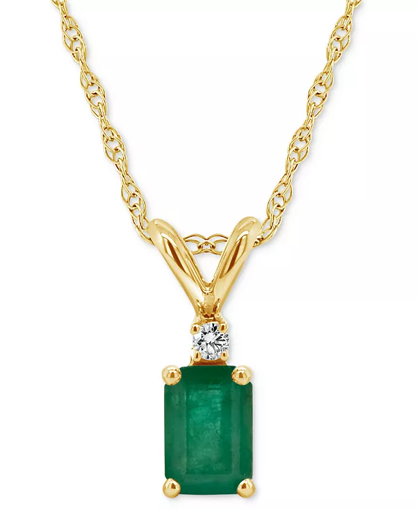 Ожерелье с подвеской 18 дюймов из 14-каратного золота (также с рубином) с сапфиром (3/4 карата) и бриллиантами Macy'S, emerald
Ожерелье с подвеской 18 дюймов из 14-каратного золота (также с рубином) с сапфиром (3/4 карата) и бриллиантами Macy'S, emerald