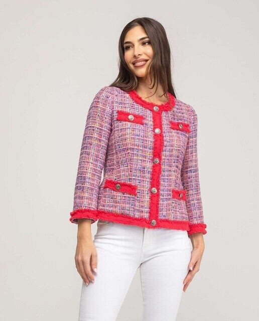 Женский жакет Chanel кроя с отделкой Fsh, красный
Женский жакет Chanel кроя с отделкой Fsh, красный