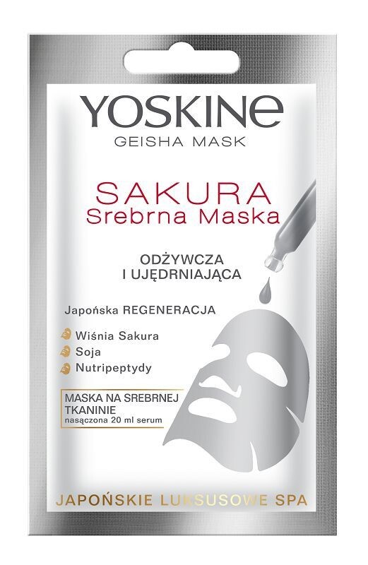 Yoskine Geisha Sakura тканевая маска для лица, 20 ml
Yoskine Geisha Sakura тканевая маска для лица, 20 ml