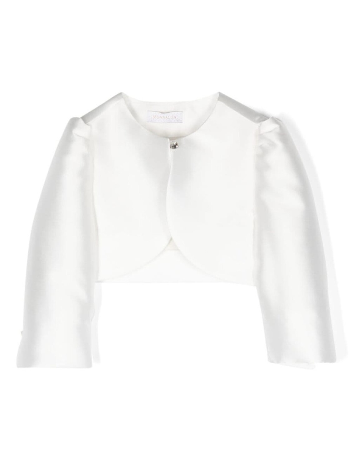 Monnalisa укороченный жакет с круглым вырезом, белый
Monnalisa укороченный жакет с круглым вырезом, белый