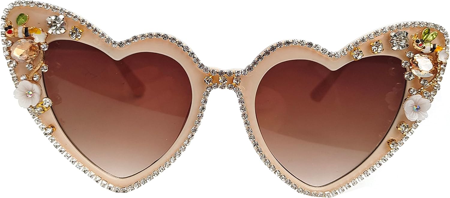 Willochra Fashion Heart Женские солнцезащитные очки со стразами, блестящие солнцезащитные очки в форме сердца, женские солнцезащитные очки с бриллиантами для вечеринки, розовые очки, Brown
Willochra Fashion Heart Женские солнцезащитные очки со стразами, блестящие солнцезащитные очки в форме сердца, женские солнцезащитные очки с бриллиантами для вечеринки, розовые очки, Brown