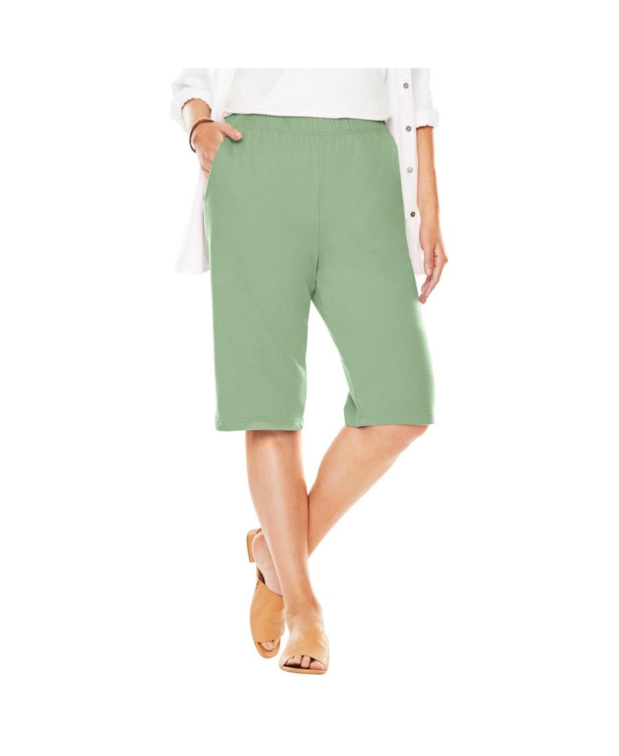 Вязаные шорты-бермуды больших размеров на 7 дней Woman Within, Sage
Вязаные шорты-бермуды больших размеров на 7 дней Woman Within, Sage