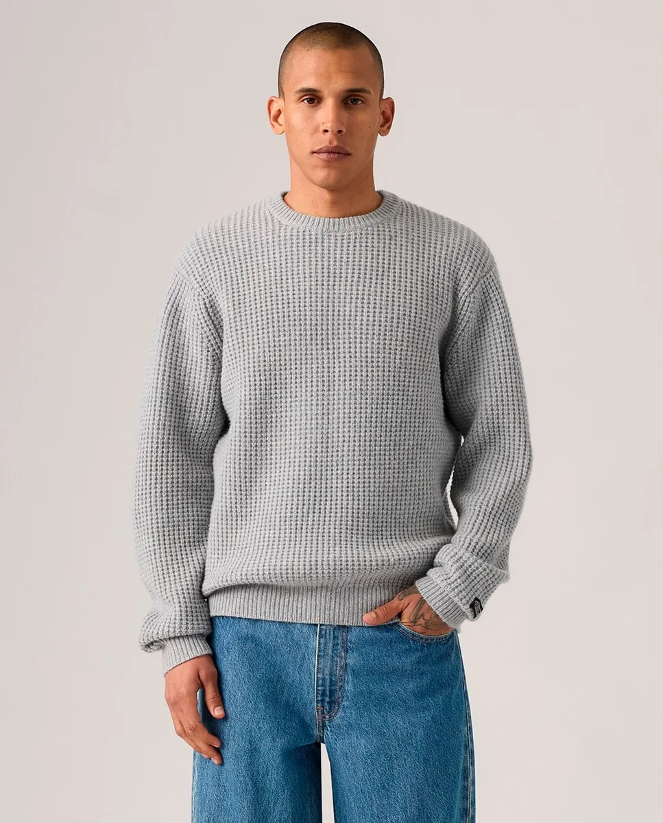 Мужской свитер с круглым вырезом Levi's, светло-серый
Мужской свитер с круглым вырезом Levi's, светло-серый