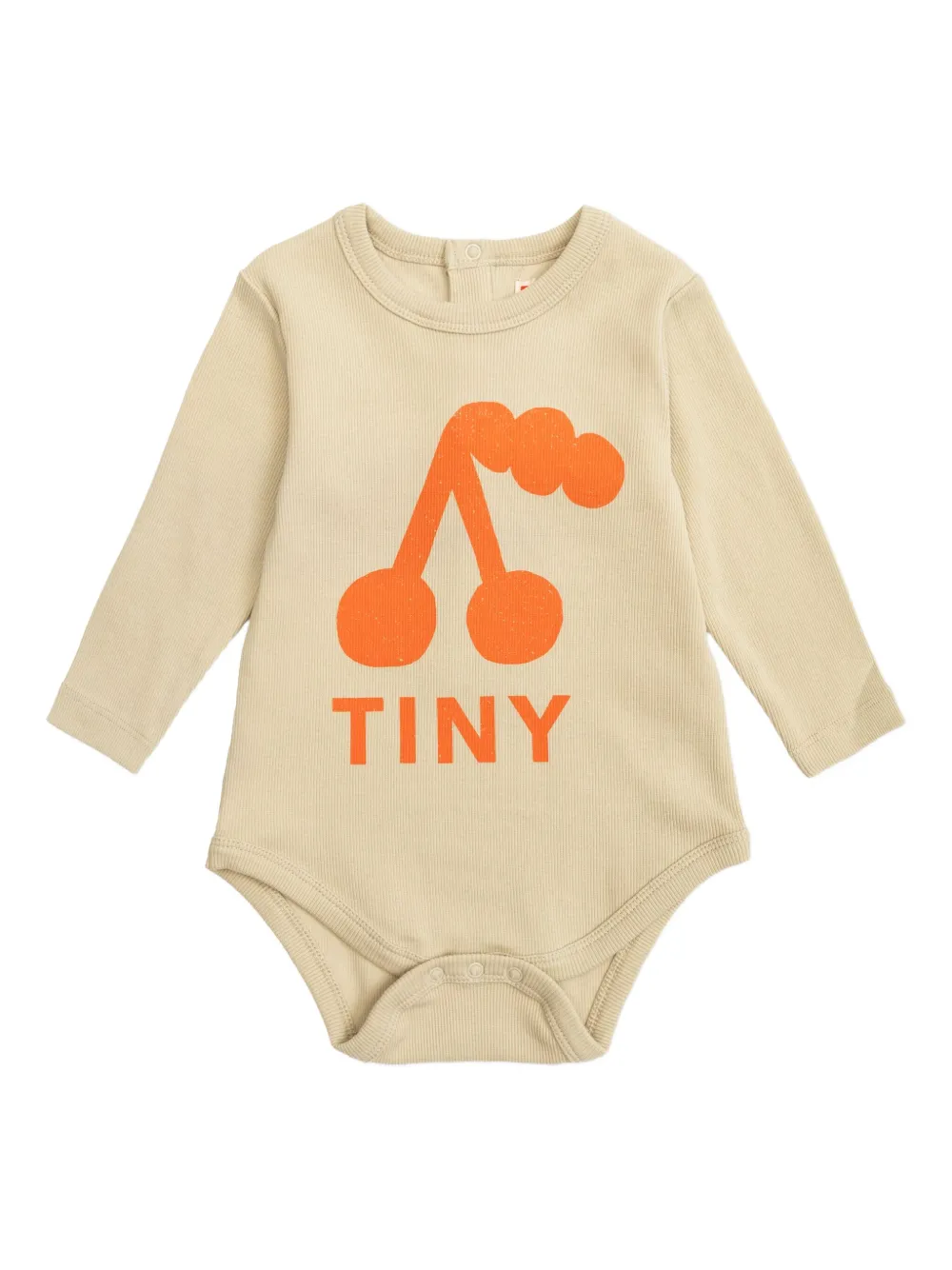 Боди в рубчик с принтом вишни Tiny Cottons, нейтральный 
Боди в рубчик с принтом вишни Tiny Cottons, нейтральный
