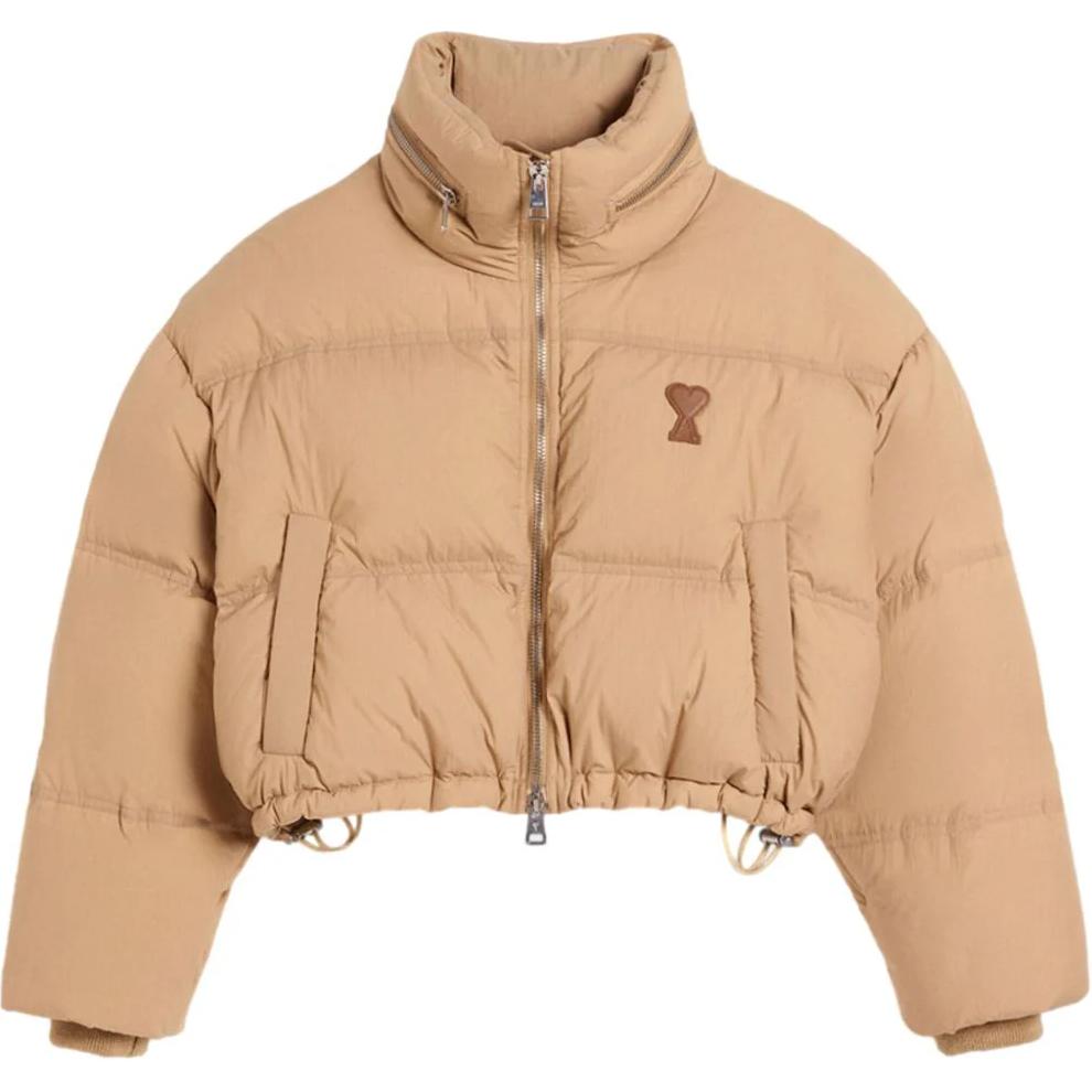 Куртка Ami Paris с логотипом и стеганым эффектом, песочный бежевый 
Куртка Ami Paris с логотипом и стеганым эффектом, песочный бежевый