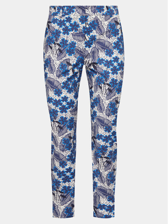 Тканевые брюки узкого кроя Weekend Max Mara, синий 
Тканевые брюки узкого кроя Weekend Max Mara, синий