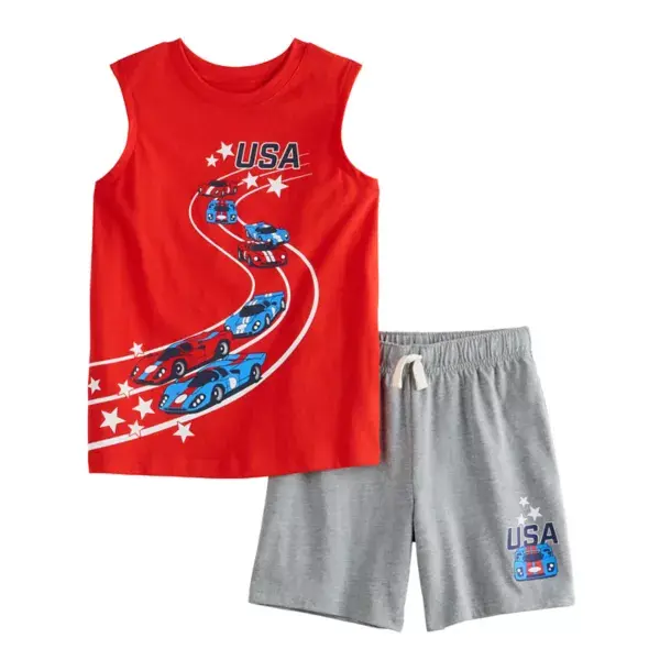 Мальчики 4-8 лет, комплект из 2 предметов: футболка и шорты к празднику 4 июля Jumping Beans, цвет red race usa
Мальчики 4-8 лет, комплект из 2 предметов: футболка и шорты к празднику 4 июля Jumping Beans, цвет red race usa