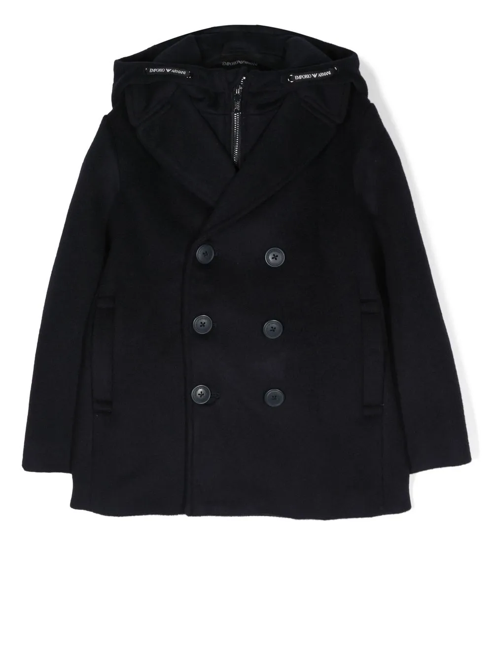 Двубортное пальто с капюшоном Emporio Armani Kids, синий
Двубортное пальто с капюшоном Emporio Armani Kids, синий