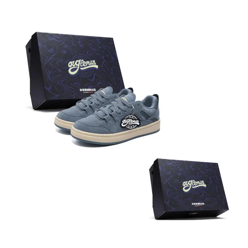 OUGLEMEN Серые мужские скейтерские кроссовки с противоскользящей подошвой, амортизацией, износостойкие, легкие, низкие, цвет Gray (Box)
OUGLEMEN Серые мужские скейтерские кроссовки с противоскользящей подошвой, амортизацией, износостойкие, легкие, низкие, цвет Gray (Box)