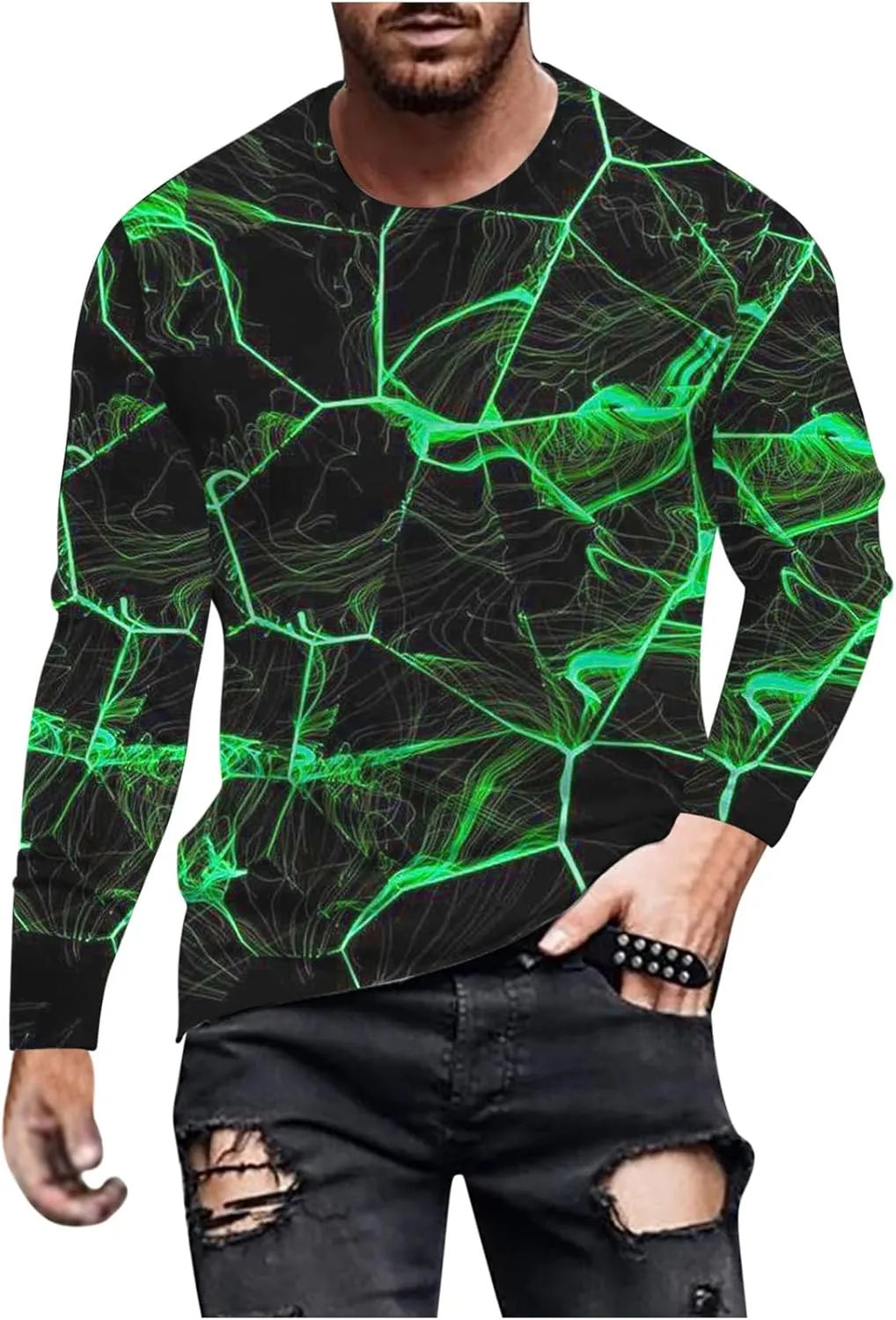 Футболка с длинным рукавом Plus Size, 3D Printed, Slim Fit Zeiyignr
Футболка с длинным рукавом Plus Size, 3D Printed, Slim Fit Zeiyignr