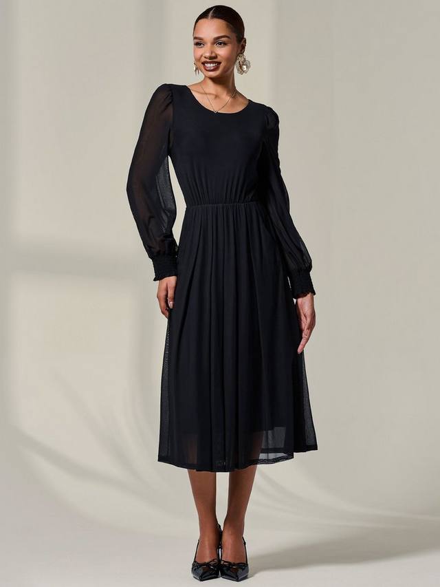 Длинное платье с рукавами миди Jolie Moi, Black
Длинное платье с рукавами миди Jolie Moi, Black