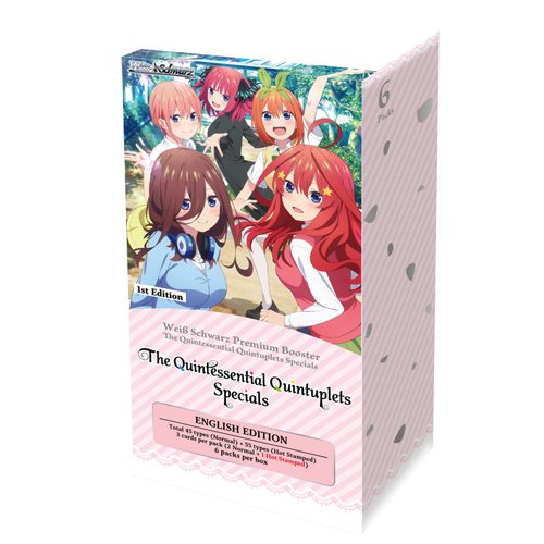Карточная игра Weiss Schwarz – Premium Booster Box: The Quintessential Quintuplets Specials (6 Packs) Bushiroad
Карточная игра Weiss Schwarz – Premium Booster Box: The Quintessential Quintuplets Specials (6 Packs) Bushiroad