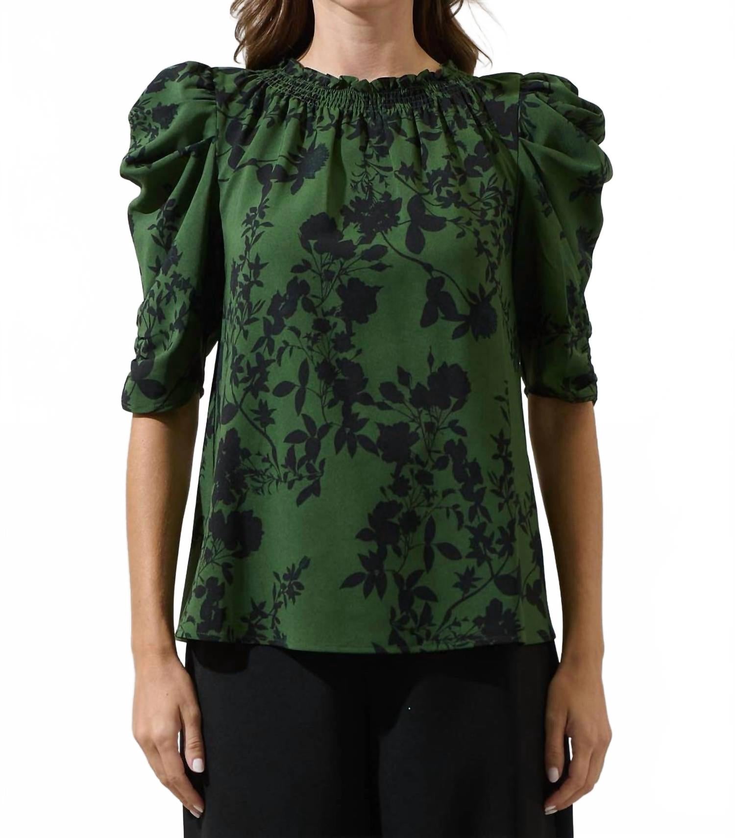 SUGARLIPS Топ с цветочным принтом и драпированными рукавами изумрудного цвета
SUGARLIPS Топ с цветочным принтом и драпированными рукавами изумрудного цвета