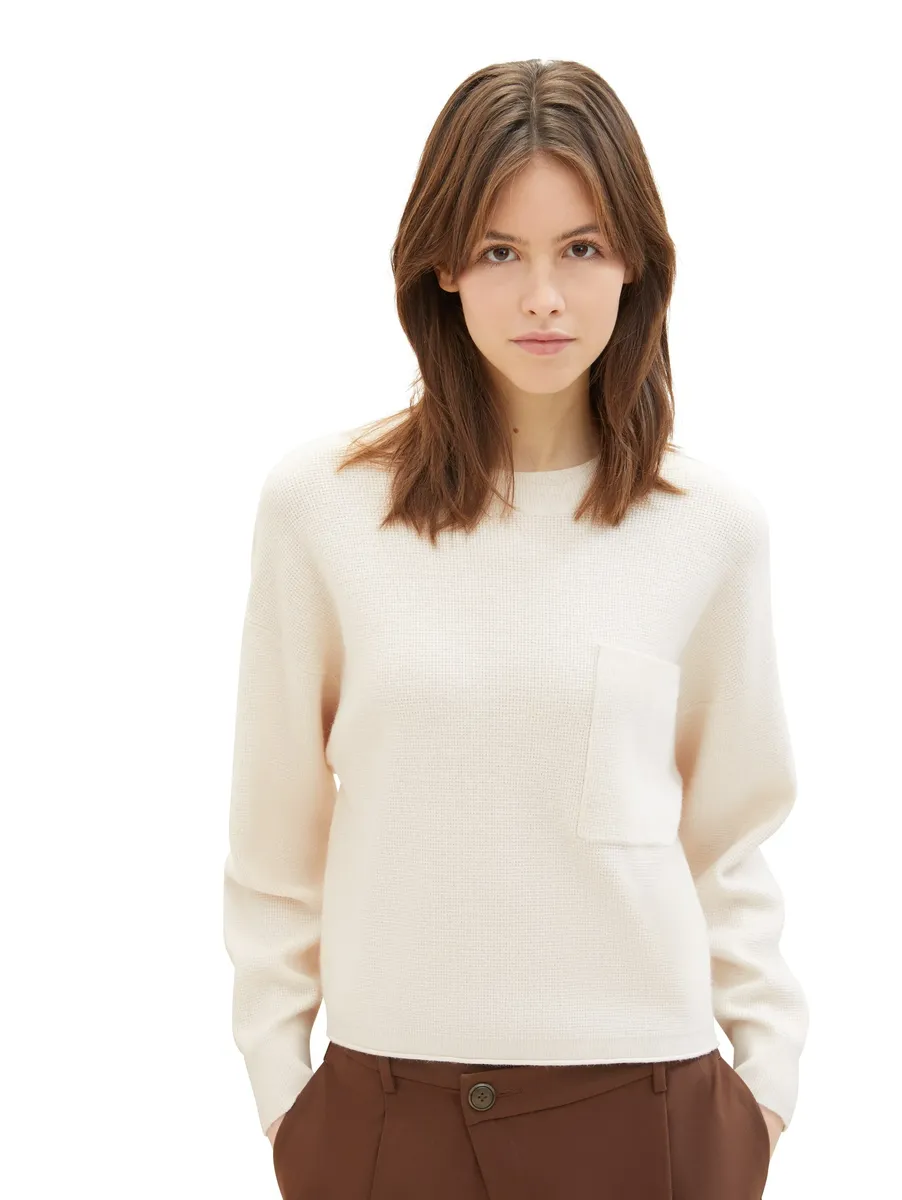 TOM TAILOR Джинсовый вязаный свитер с накладным нагрудным карманом - из мягкой струящейся вискозы Tom Tailor Denim, кремовый
TOM TAILOR Джинсовый вязаный свитер с накладным нагрудным карманом - из мягкой струящейся вискозы Tom Tailor Denim, кремовый