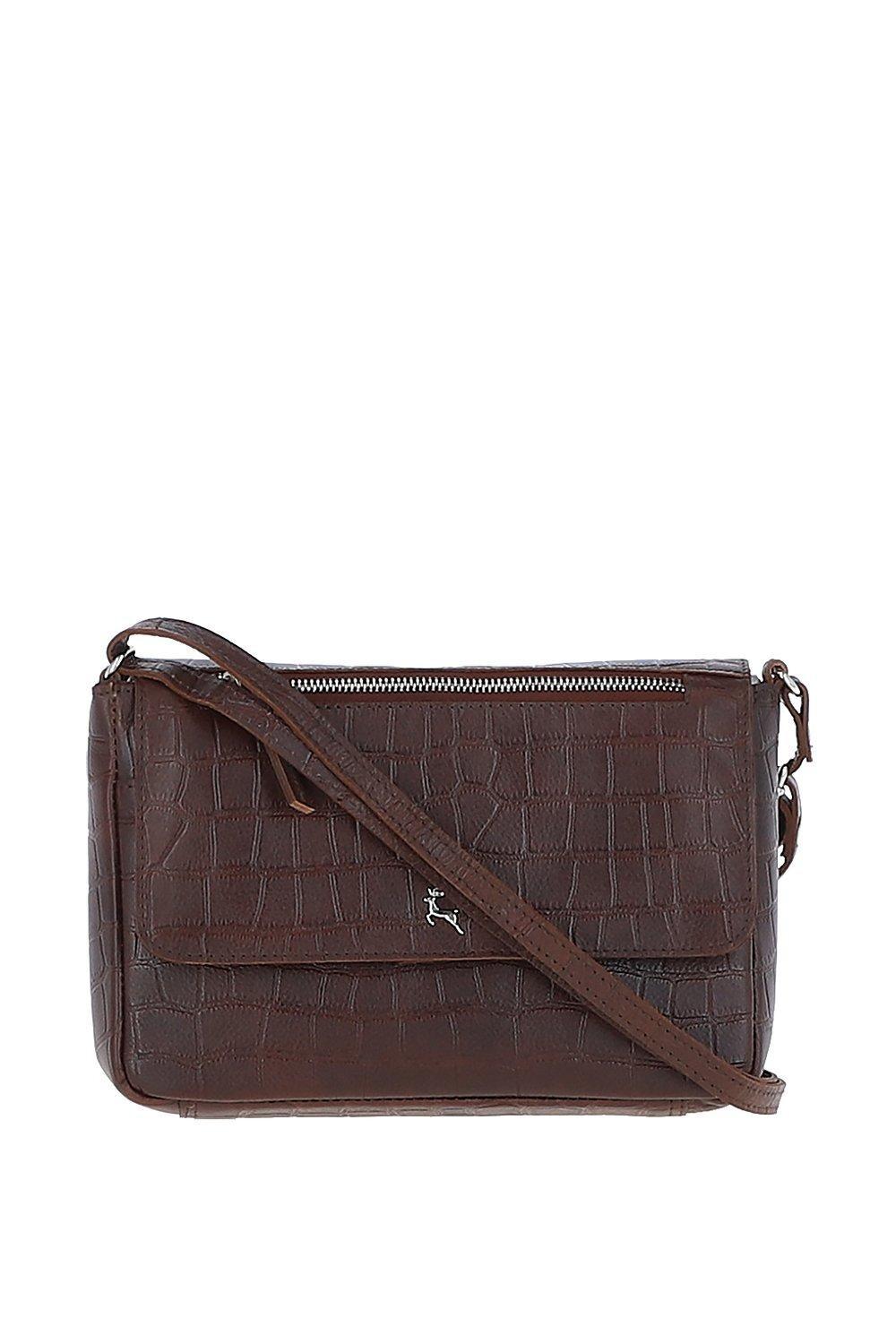 Сумка на плечо 'Valentina' из натуральной кожи с клапаном и принтом под крокодила Ashwood Leather, коричневый
Сумка на плечо 'Valentina' из натуральной кожи с клапаном и принтом под крокодила Ashwood Leather, коричневый