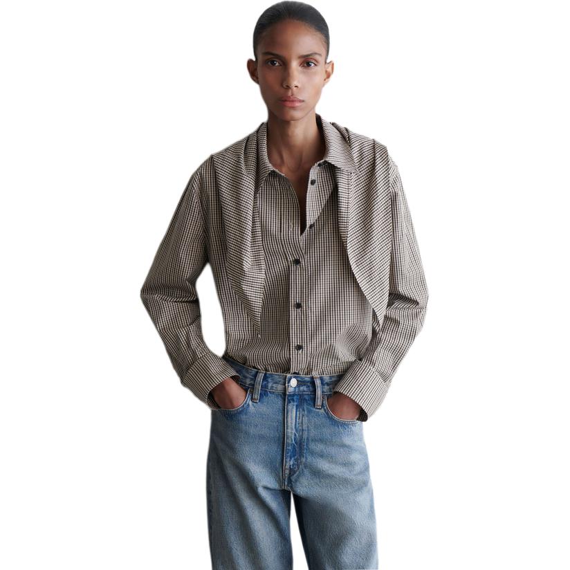 COS Рубашка женская бежевая в клетку
COS Рубашка женская бежевая в клетку