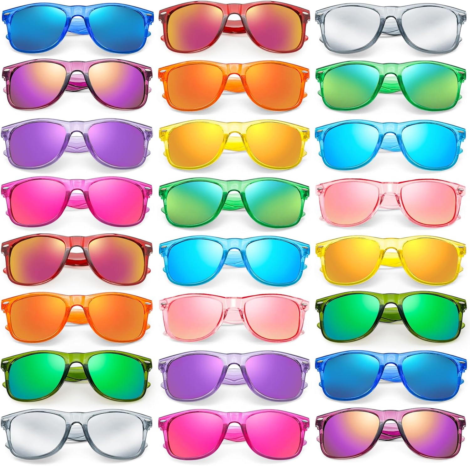 Набор из 12/24 неоновых солнцезащитных очков с классическими зеркальными линзами для мужчин и женщин, оптом, для дня рождения, пляжа, бассейна, вечеринки SUNOVELTIES, 24 Colored Trans Frame
Набор из 12/24 неоновых солнцезащитных очков с классическими зеркальными линзами для мужчин и женщин, оптом, для дня рождения, пляжа, бассейна, вечеринки SUNOVELTIES, 24 Colored Trans Frame