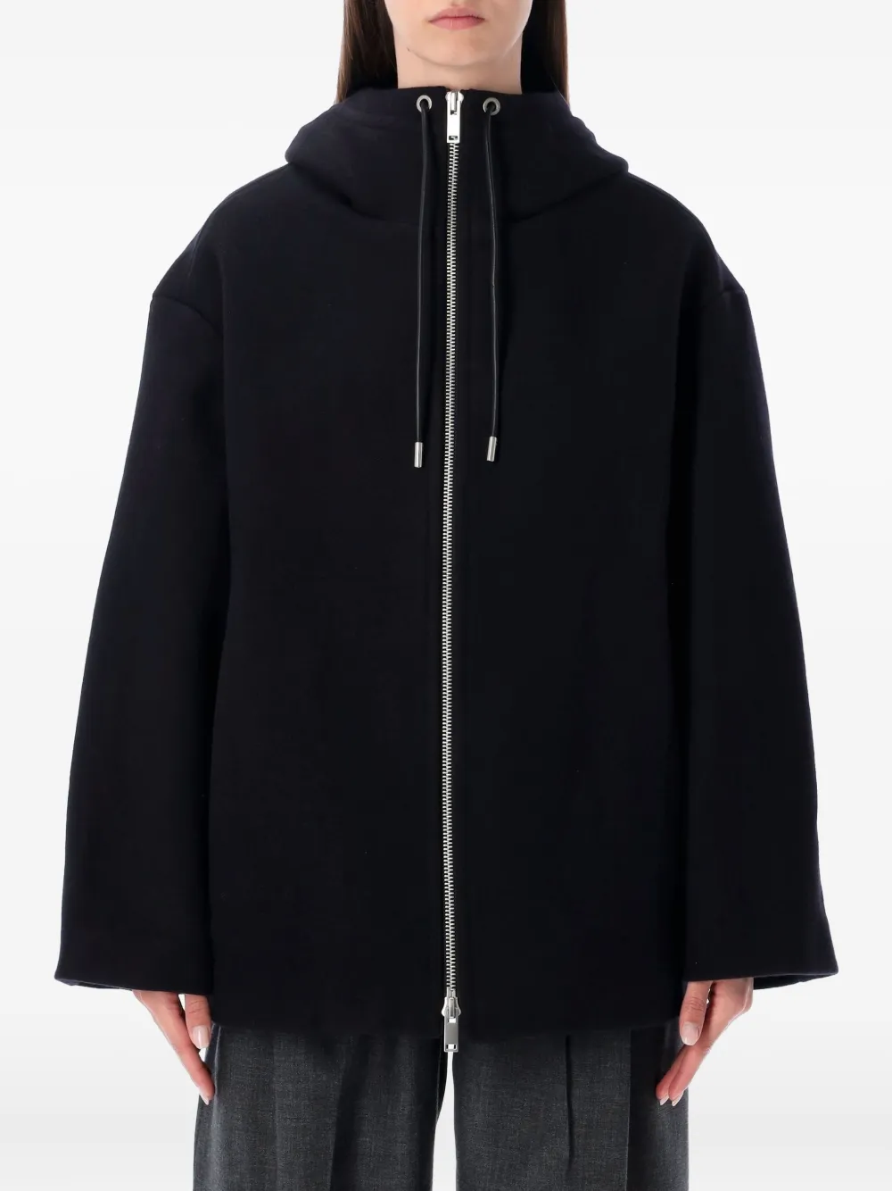 Пальто на молнии с капюшоном Studio Nicholson, синий
Пальто на молнии с капюшоном Studio Nicholson, синий