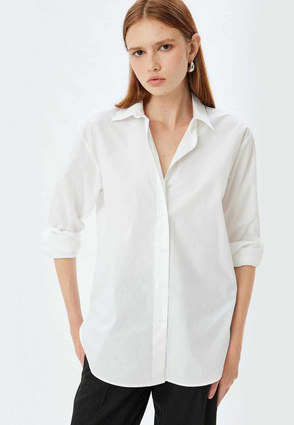 Блузка на пуговицах Koton, белый
Блузка на пуговицах Koton, белый