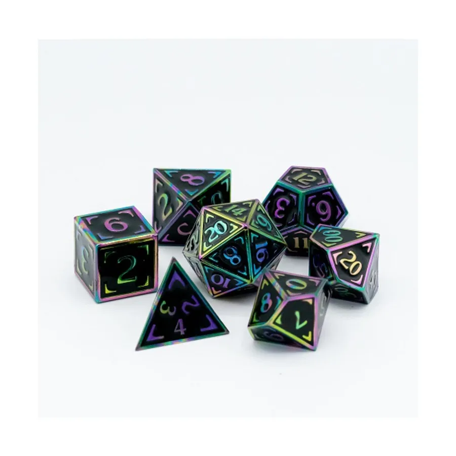 Набор прицельной сетки Zenith Poly - Темная материя (7), Metal Poly Dice Sets (Die Hard Dice)
Набор прицельной сетки Zenith Poly - Темная материя (7), Metal Poly Dice Sets (Die Hard Dice)