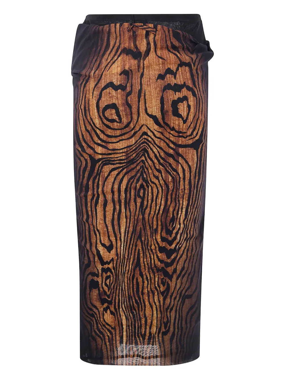 Юбка с драпировкой и принтом Jean Paul Gaultier, коричневый
Юбка с драпировкой и принтом Jean Paul Gaultier, коричневый