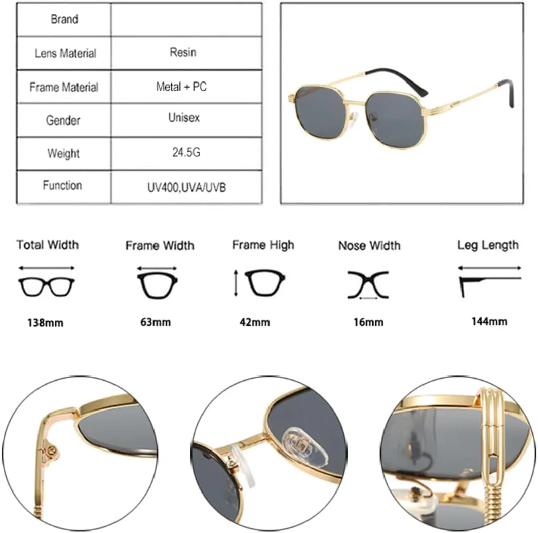 Ретро-солнцезащитные очки в маленькой металлической оправе для женщин, модные градиентные линзы UV400, панк-стиль, темно-зеленый цвет VRTRFFTR, Golden Light Green
Ретро-солнцезащитные очки в маленькой металлической оправе для женщин, модные градиентные линзы UV400, панк-стиль, темно-зеленый цвет VRTRFFTR, Golden Light Green