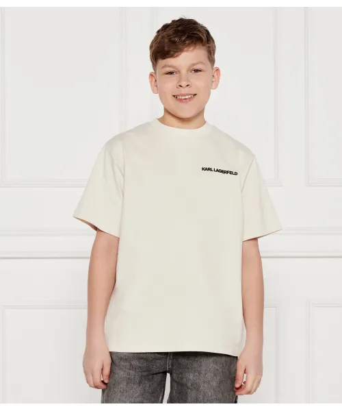 Футболка Regular fit Karl Lagerfeld Kids, бежевый 
Футболка Regular fit Karl Lagerfeld Kids, бежевый