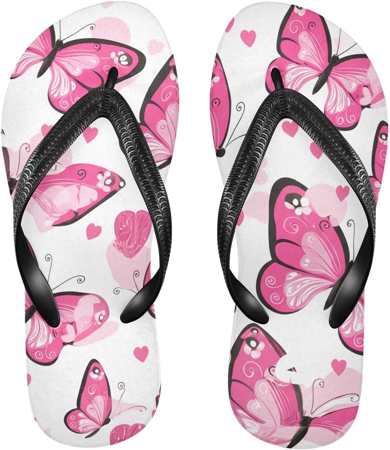 Вьетнамки с бабочками и сердечками розового цвета, пляжные шлепанцы, резиновые нескользящие летние тапочки для женщин и мужчин, для прогулок Sinestour
Вьетнамки с бабочками и сердечками розового цвета, пляжные шлепанцы, резиновые нескользящие летние тапочки для женщин и мужчин, для прогулок Sinestour