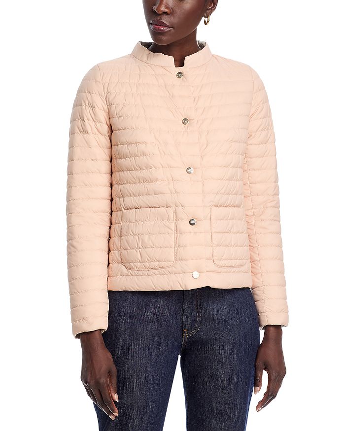 Двустороннее стеганое пальто от матового до блестящего Herno, розовый
Двустороннее стеганое пальто от матового до блестящего Herno, розовый