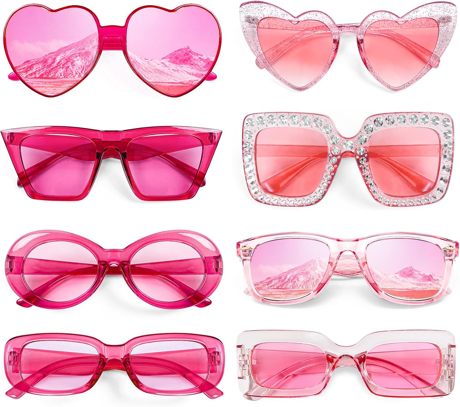 Набор из 8 розовых/ярко-розовых солнцезащитных очков Pibupibu для женщин, ретро-очки прямоугольной, квадратной, овальной формы, в форме «кошачьего глаза», в форме сердца, для вечеринок, Pink, Hotpink
Набор из 8 розовых/ярко-розовых солнцезащитных очков Pibupibu для женщин, ретро-очки прямоугольной, квадратной, овальной формы, в форме «кошачьего глаза», в форме сердца, для вечеринок, Pink, Hotpink