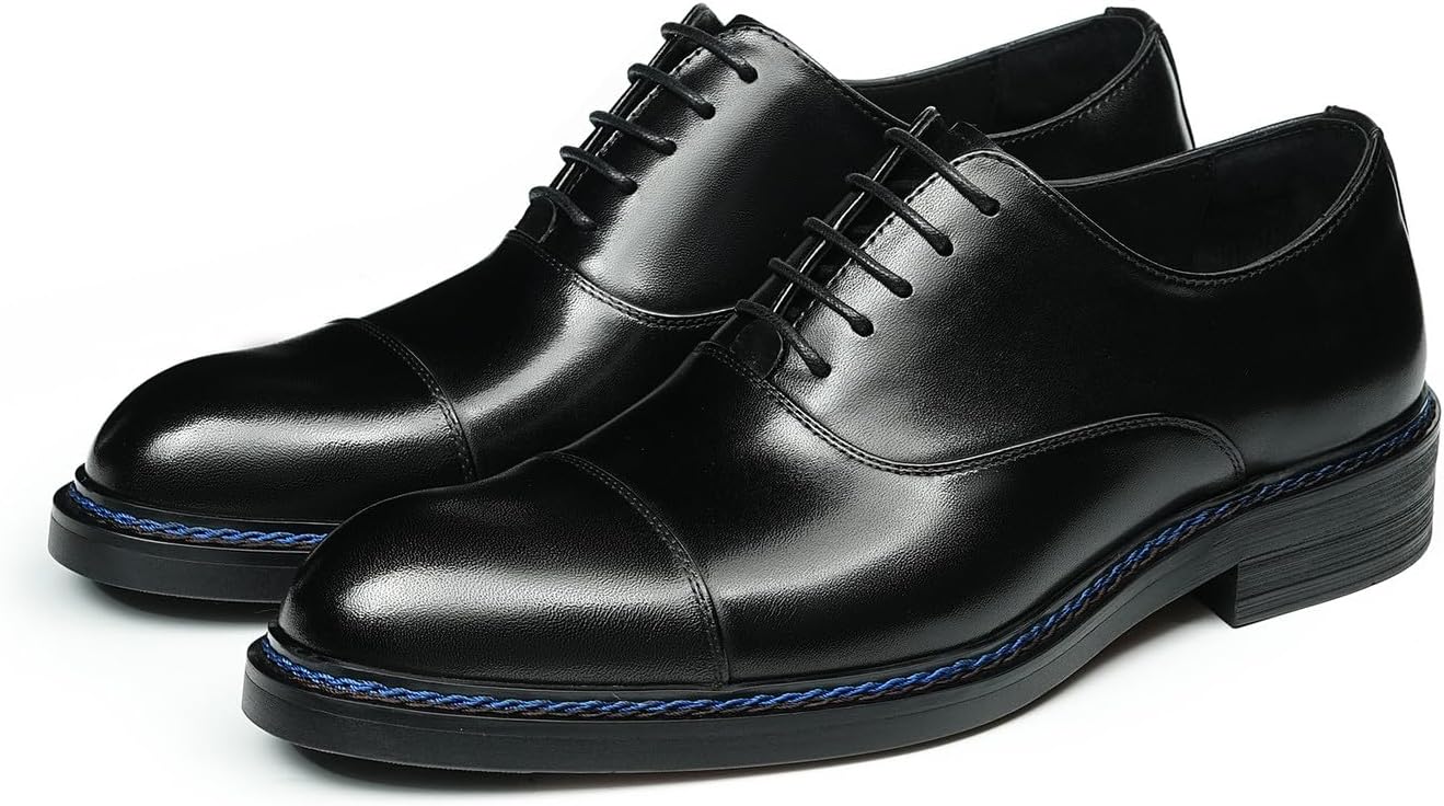 Мужские классические туфли Santimon Oxfords - дерби с закрытым мысом из натуральной кожи с шнуровкой для бизнеса, офиса и свадьбы, классические удобные туфли под костюм для мужчин, черный
Мужские классические туфли Santimon Oxfords - дерби с закрытым мысом из натуральной кожи с шнуровкой для бизнеса, офиса и свадьбы, классические удобные туфли под костюм для мужчин, черный