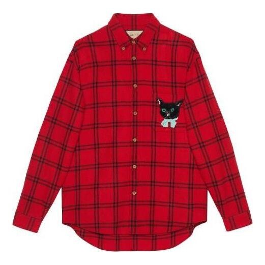 Рубашка check wool shirt with cat patch 'red' Gucci, красный
Рубашка check wool shirt with cat patch 'red' Gucci, красный