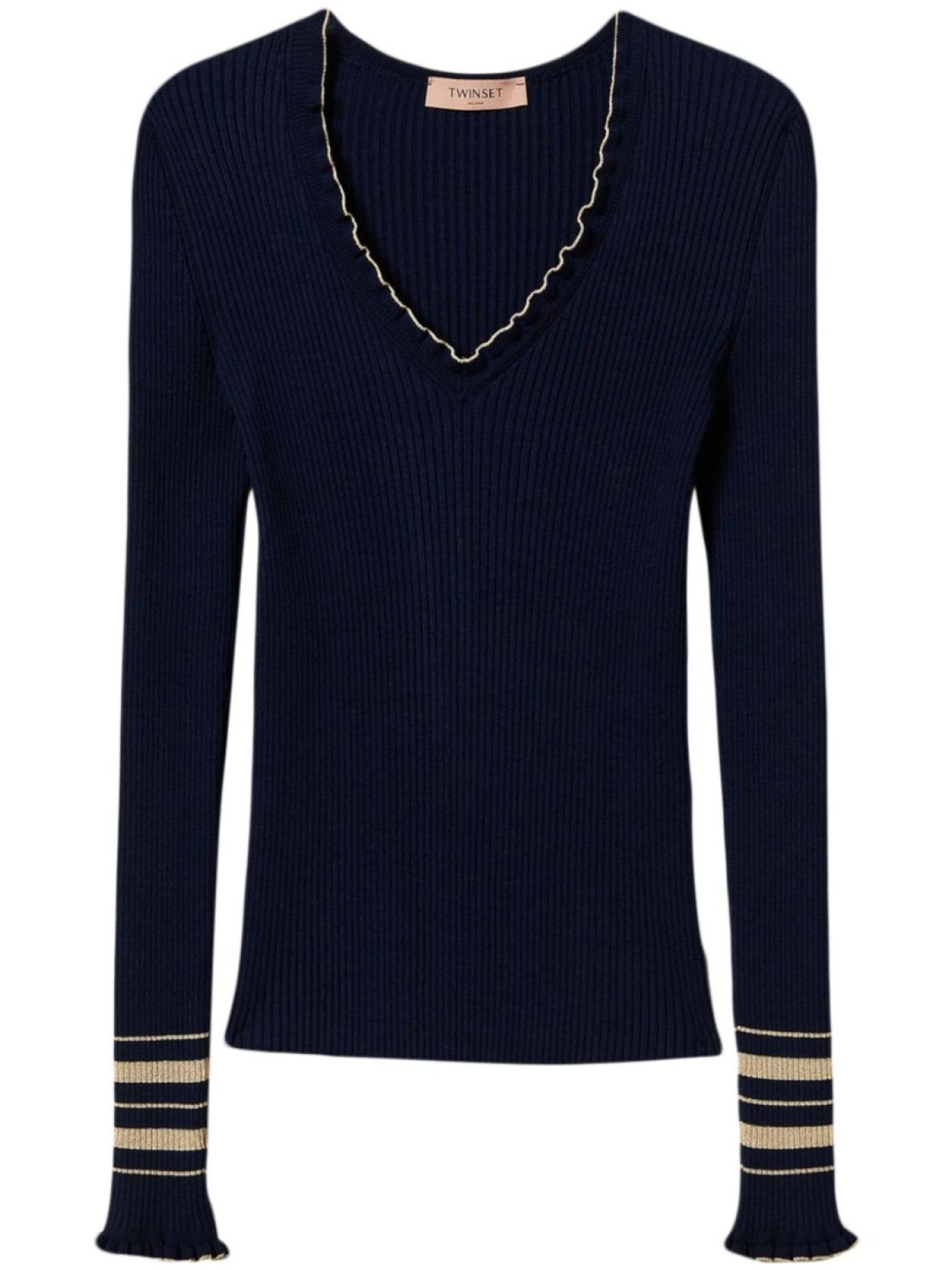 TWINSET джемпер в рубчик, синий 
TWINSET джемпер в рубчик, синий