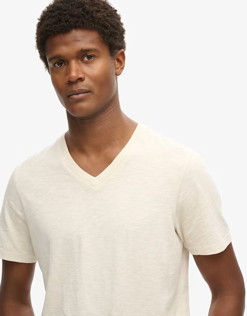 Футболка Superdry с V-образным вырезом и короткими рукавами цвета овсяно-кремового меланжа
Футболка Superdry с V-образным вырезом и короткими рукавами цвета овсяно-кремового меланжа