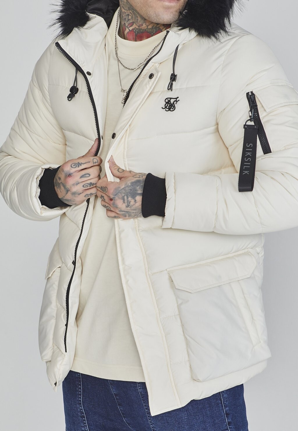 Зимняя куртка SIKSILK, молочный
Зимняя куртка SIKSILK, молочный