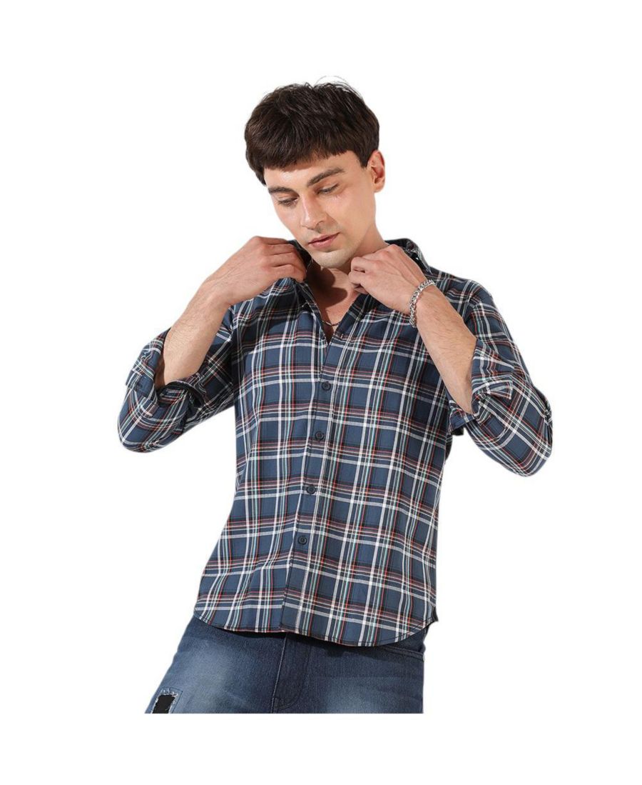 Мужская синяя клетчатая повседневная рубашка прямого кроя Campus Sutra, Blue
Мужская синяя клетчатая повседневная рубашка прямого кроя Campus Sutra, Blue