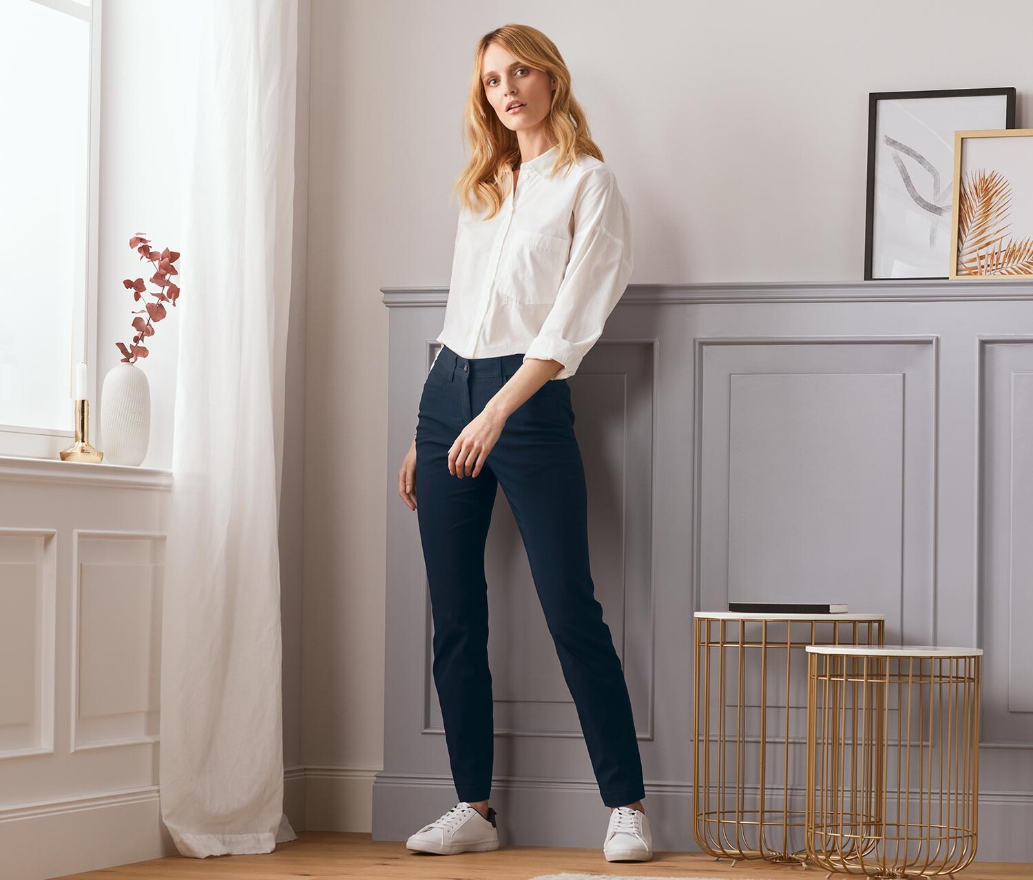 Бенгалинские брюки Tchibo, темно-синий
Бенгалинские брюки Tchibo, темно-синий