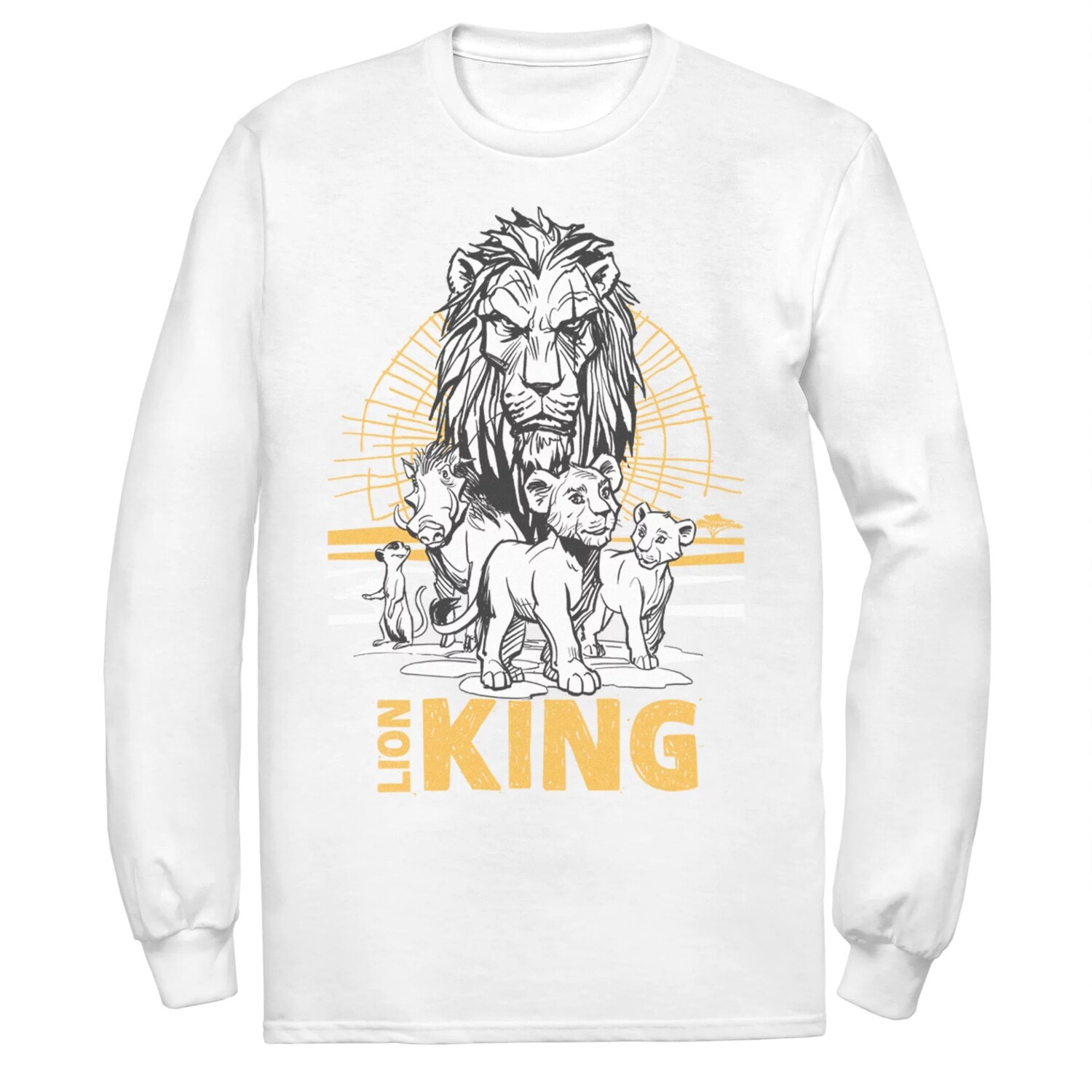 Мужская футболка Disney's The Lion King Scar, Simba & Nala с длинными рукавами и рисунком
Мужская футболка Disney's The Lion King Scar, Simba & Nala с длинными рукавами и рисунком