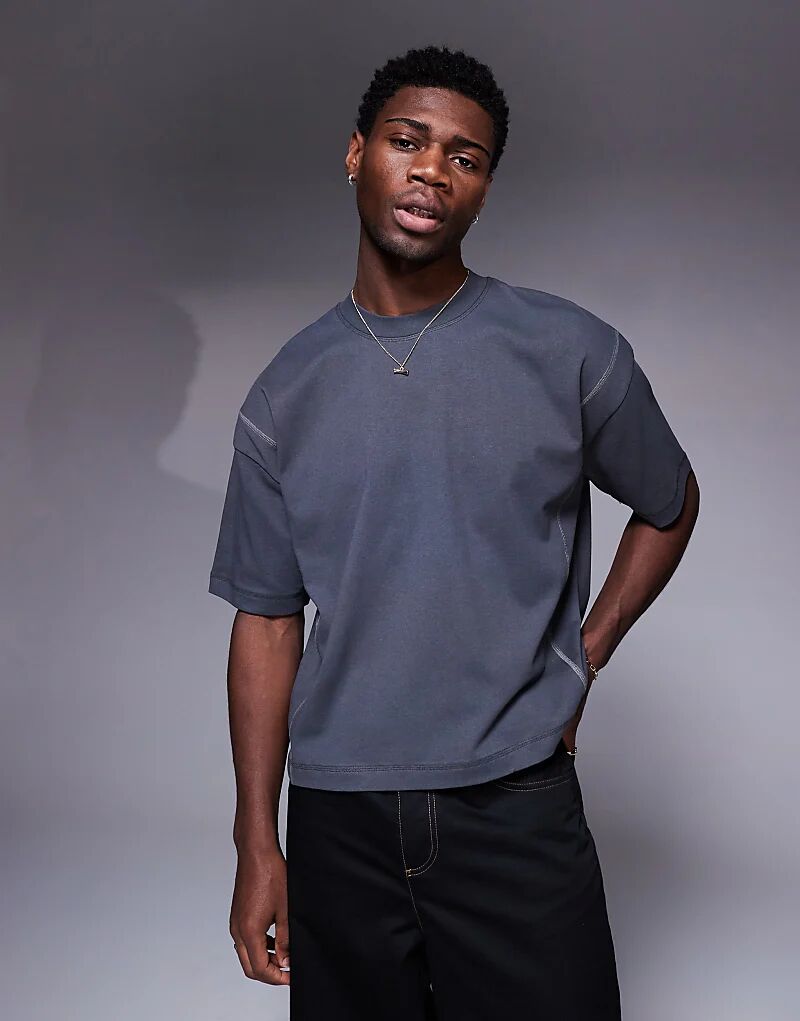 Футболка свободного кроя ASOS DESIGN, плотная, угольного цвета с контрастной строчкой, плотность 240 г/м²
Футболка свободного кроя ASOS DESIGN, плотная, угольного цвета с контрастной строчкой, плотность 240 г/м²
