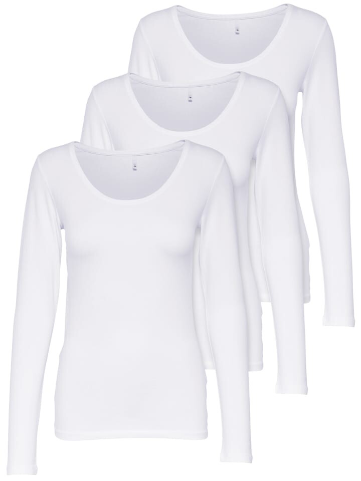 Рубашка с длинным рукавом ONLY 3er Set Basic, белый
Рубашка с длинным рукавом ONLY 3er Set Basic, белый
