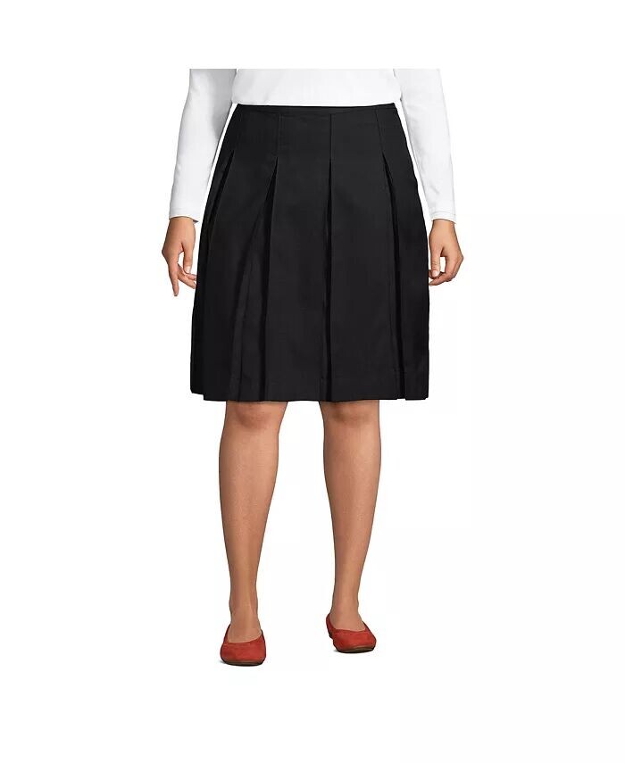 Школьная форма больших размеров, плиссированная юбка до колена Lands' End, черный
Школьная форма больших размеров, плиссированная юбка до колена Lands' End, черный