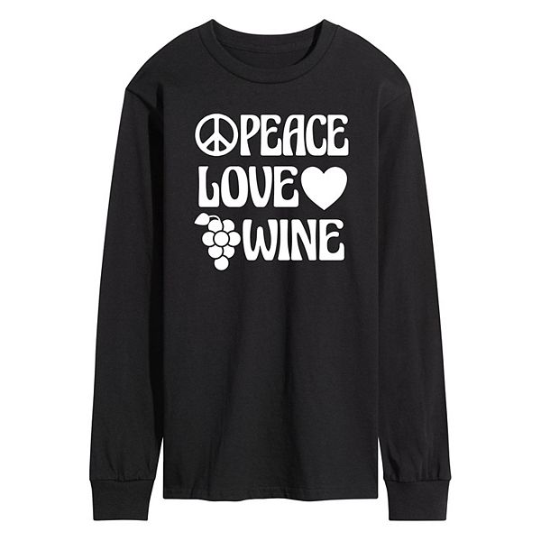Мужская футболка с длинным рукавом и принтом peace love wine Licensed Character
Мужская футболка с длинным рукавом и принтом peace love wine Licensed Character