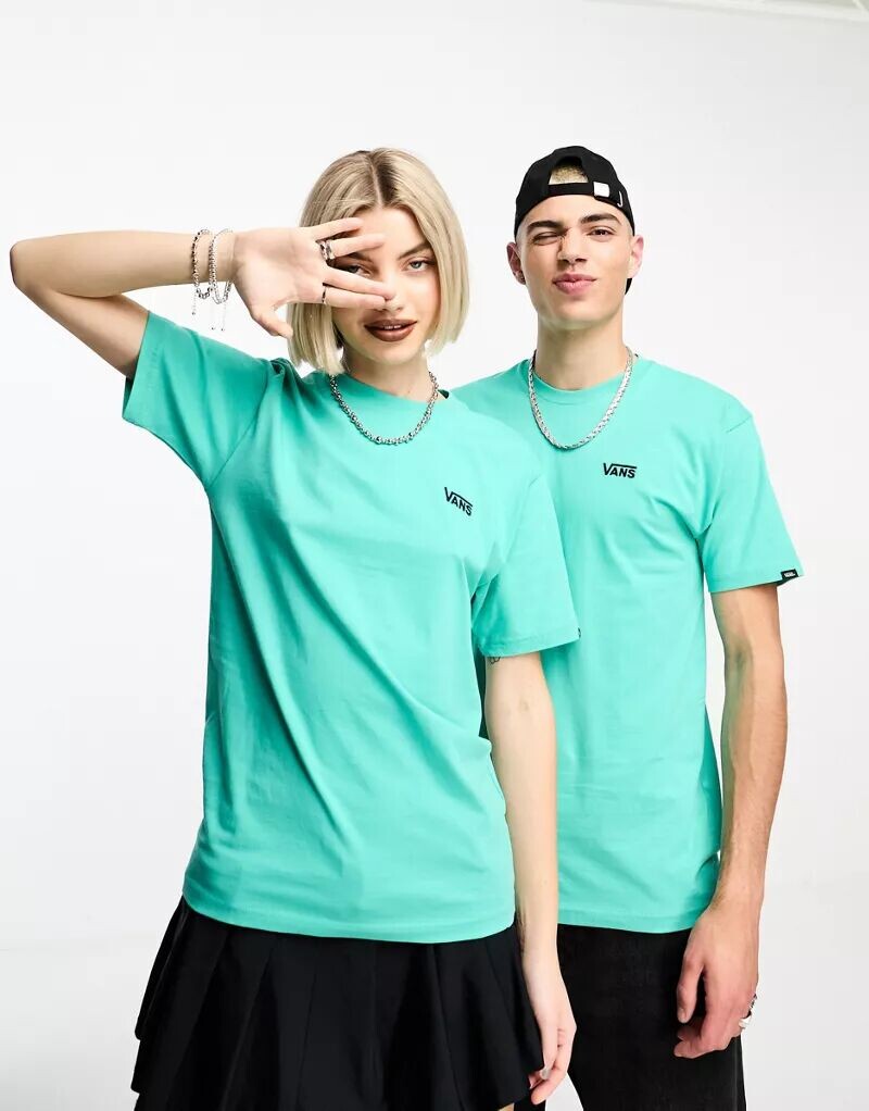 Бирюзовая футболка унисекс Vans с логотипом на левой груди, Зеленый, Бирюзовая футболка унисекс Vans с логотипом на левой груди
Бирюзовая футболка унисекс Vans с логотипом на левой груди, Зеленый, Бирюзовая футболка унисекс Vans с логотипом на левой груди