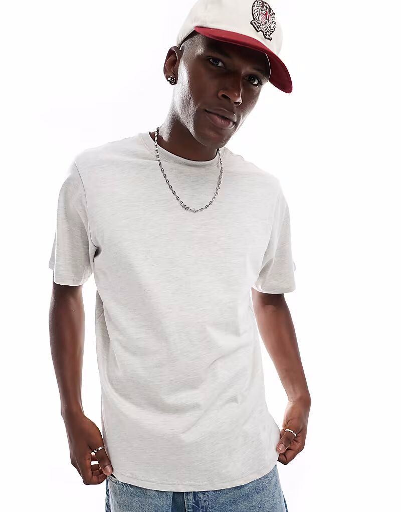 Футболка Pull&Bear прямого кроя серого меланжевого цвета
Футболка Pull&Bear прямого кроя серого меланжевого цвета