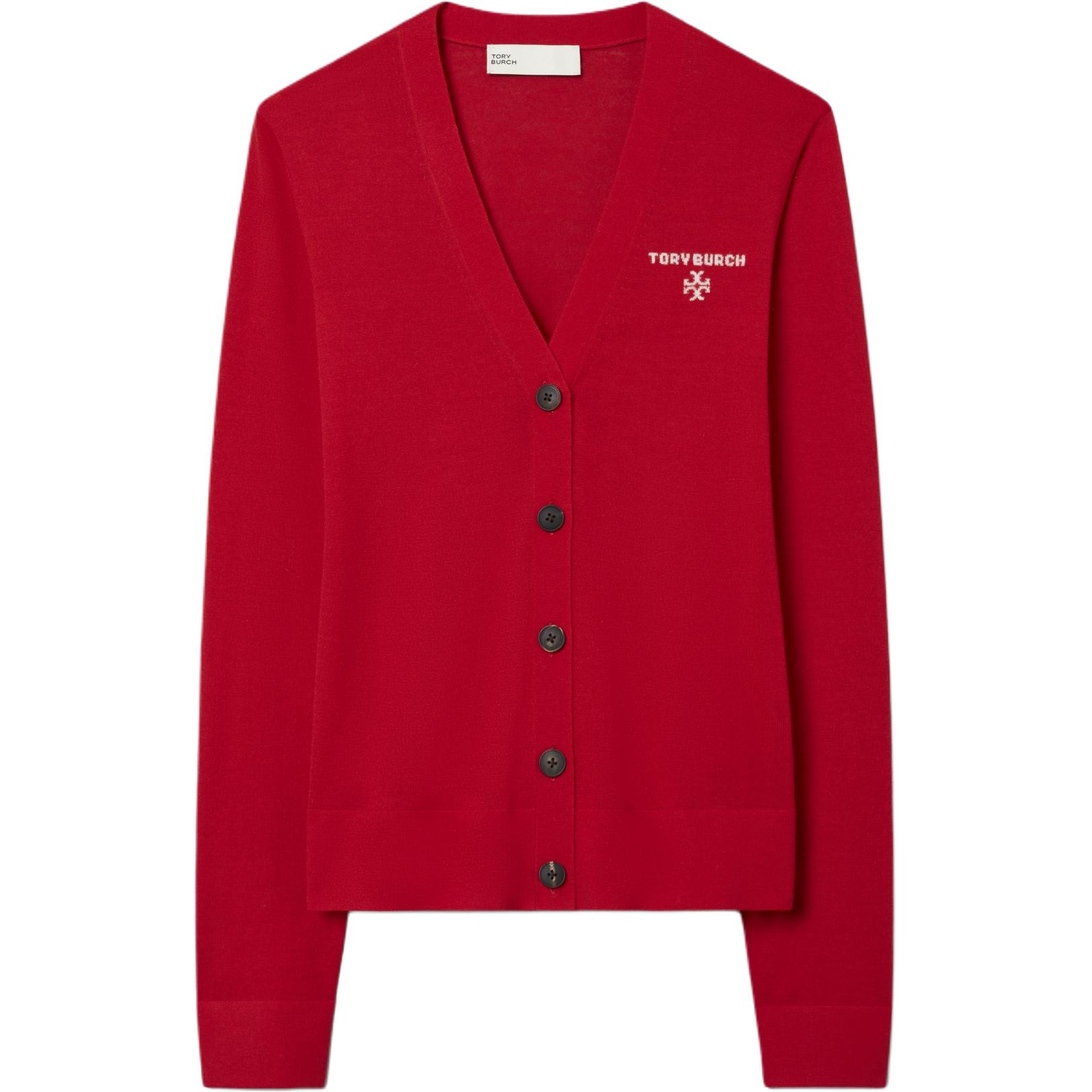 Женский кардиган-свитер цвета самшита с V-образным вырезом, средней длины Tory Burch, boxwood красный
Женский кардиган-свитер цвета самшита с V-образным вырезом, средней длины Tory Burch, boxwood красный
